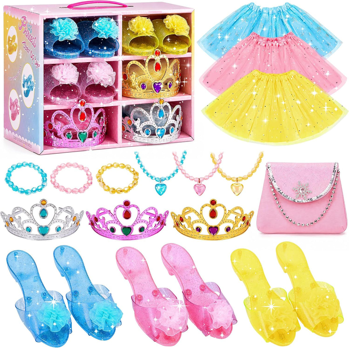 Conjunto de vestir de princesa Meland para niñas de 3 a 6 años con...