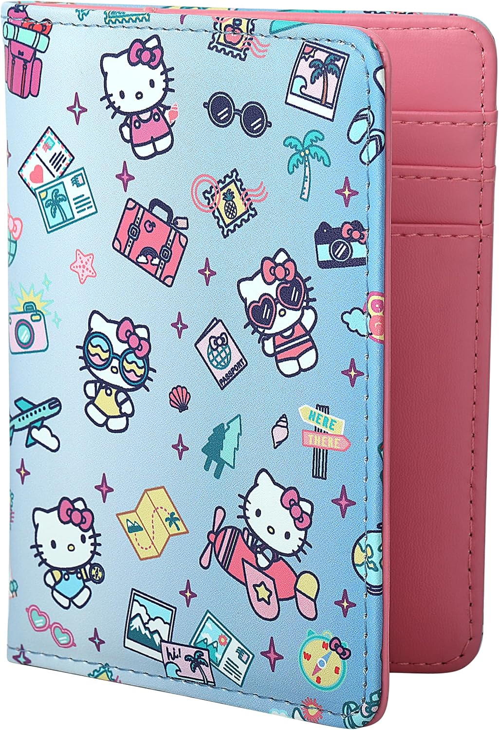 Hello Kitty Funda de pasaporte para licencia oficial de viaje, rega...