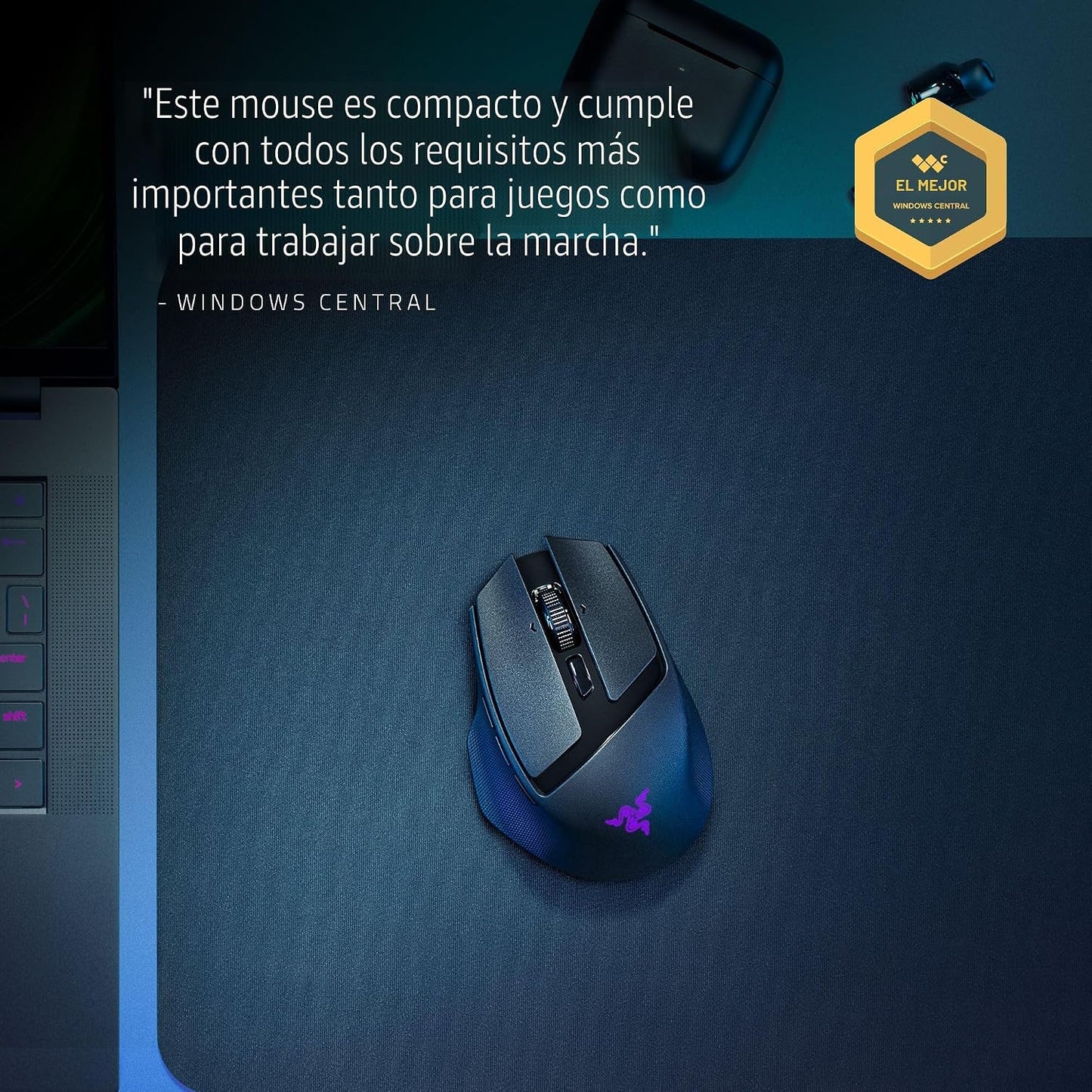 Razer Basilisk Mobile Portátil Ergonómico Ratón Inalámbrico para Ga...