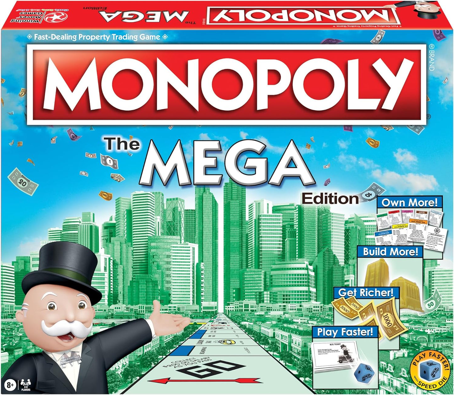 Monopoly The Mega Edition de Winning Moves Games USA, una versión m...