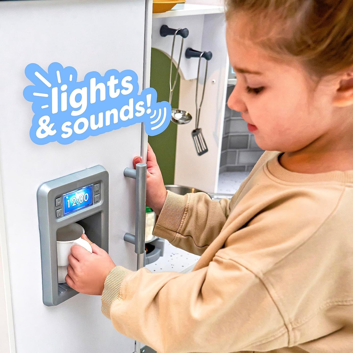 KidKraft Ultimate - Cocina de madera de esquina con luces y sonidos...