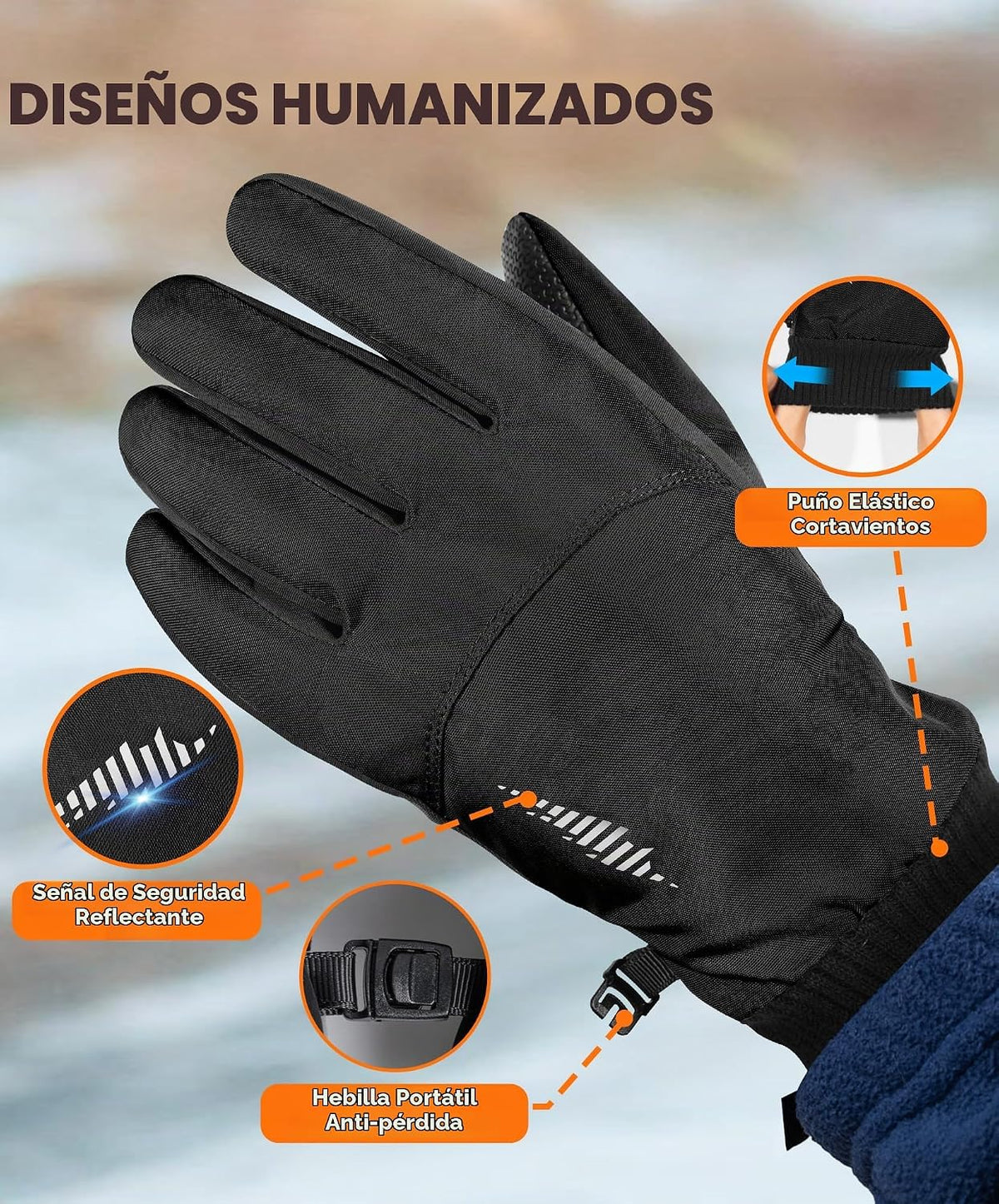 rivmount Guantes de invierno de nieve con impermeable\/pantalla tác...