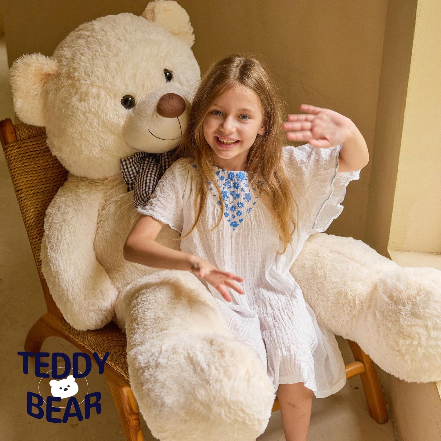 Oso de peluche gigante grande de 47 pulgadas, animales de peluche,...