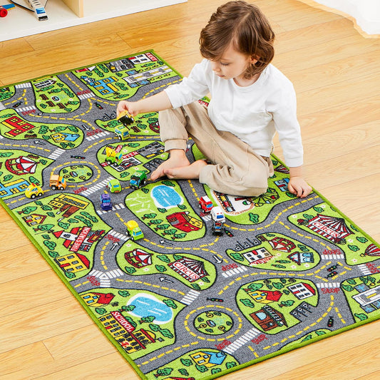 JOYIN - Alfombras de juego para niños con juego de 12 vehículos de...