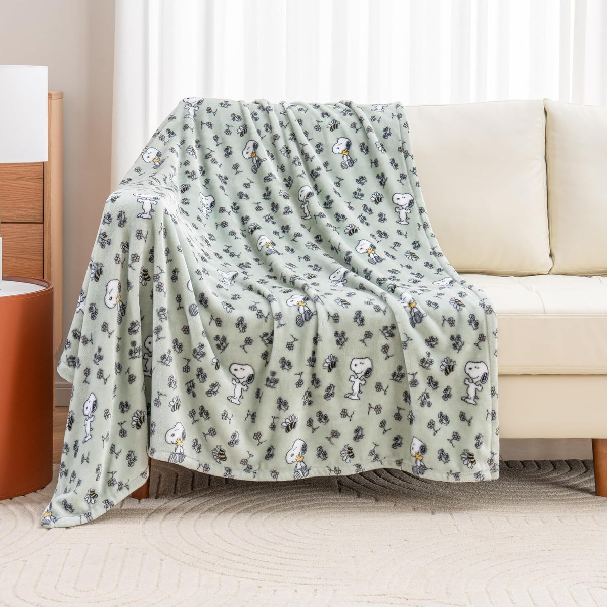 Manta de lana Berkshire Blanket Peanuts® VelvetLoft® Caracteres lin...