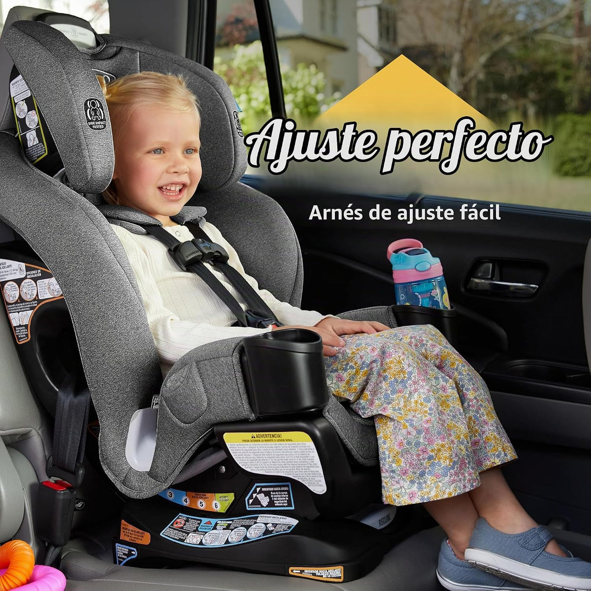 Asiento de coche convertible Graco Extend2Fit 3 en 1 para bebé, ori...