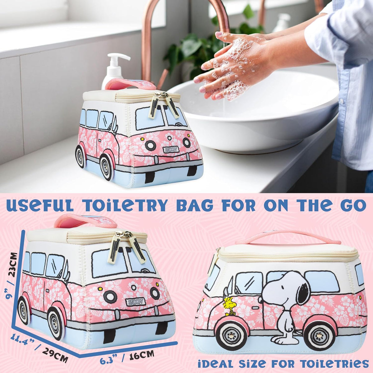 Get Trend Peanuts Snoopy - Neceser de aseo para mujeres, adolescent...