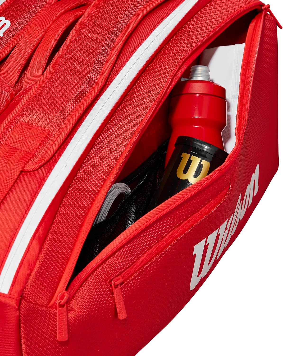 Wilson 2025 Super Tour - Bolsas para raquetas de tenis rojas - Rojo...
