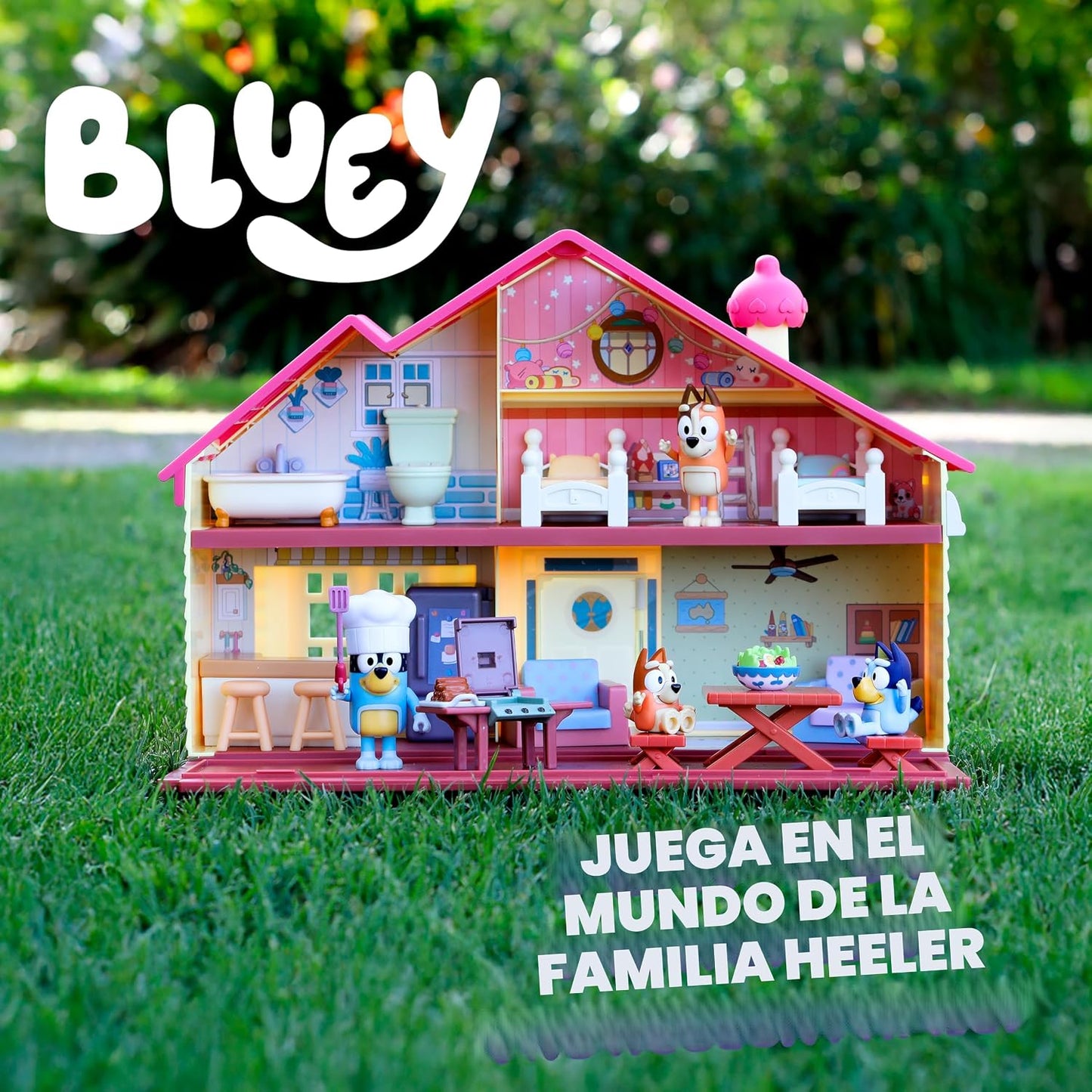 Bluey - Set de juego de casa de juguete, Mega Paquete Familiar Hoga...