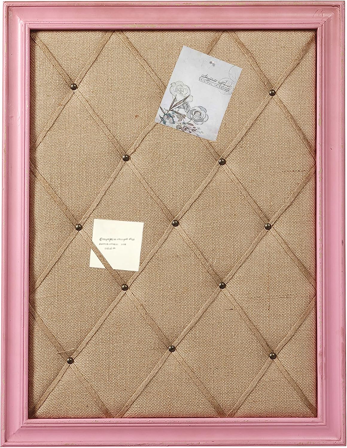 SOFE Tablero de Anuncios Rosa de Tela de Lino, Tablero de Pines, Ta...
