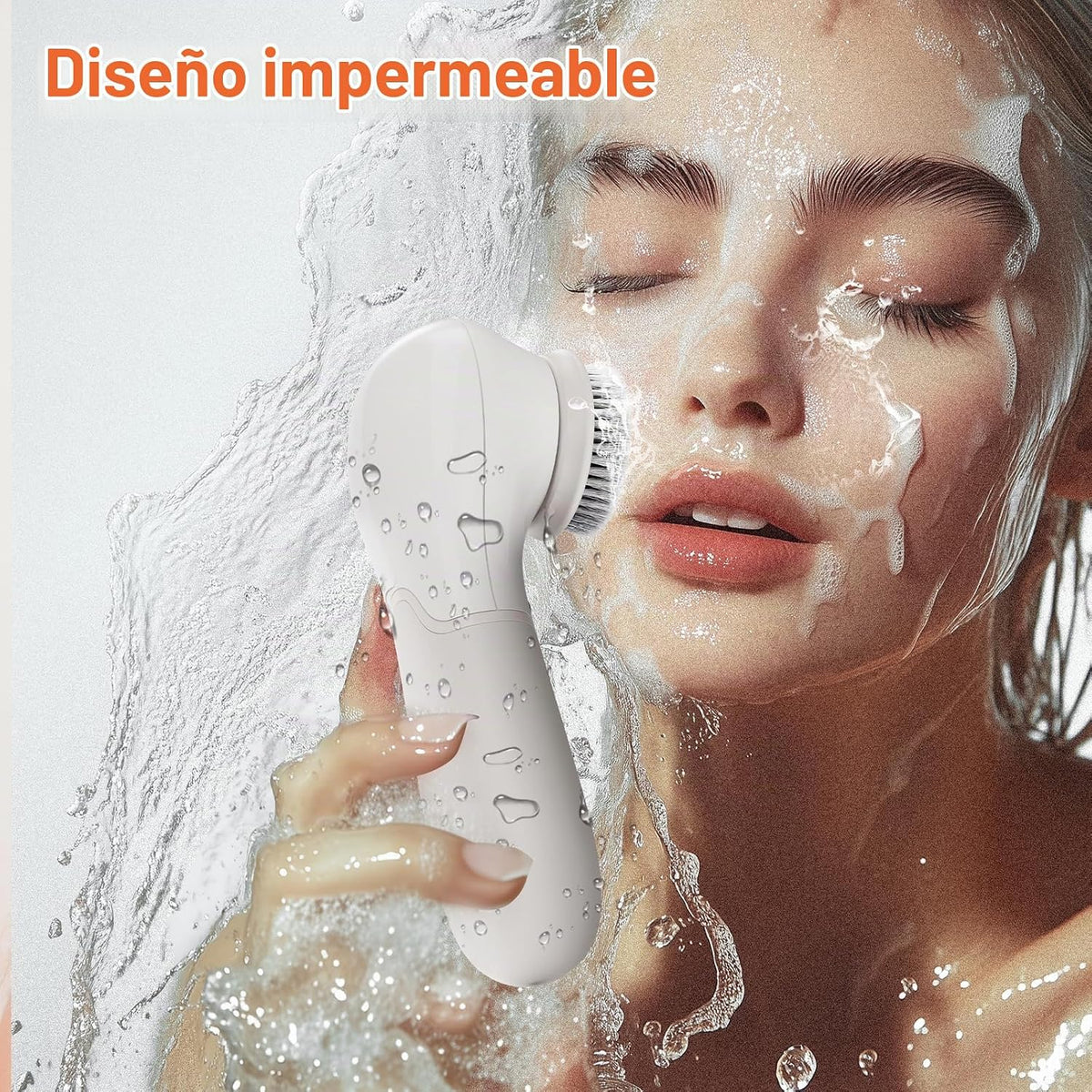 Exfoliador facial con 3 cabezales de cepillo y 2 velocidades - Limp...