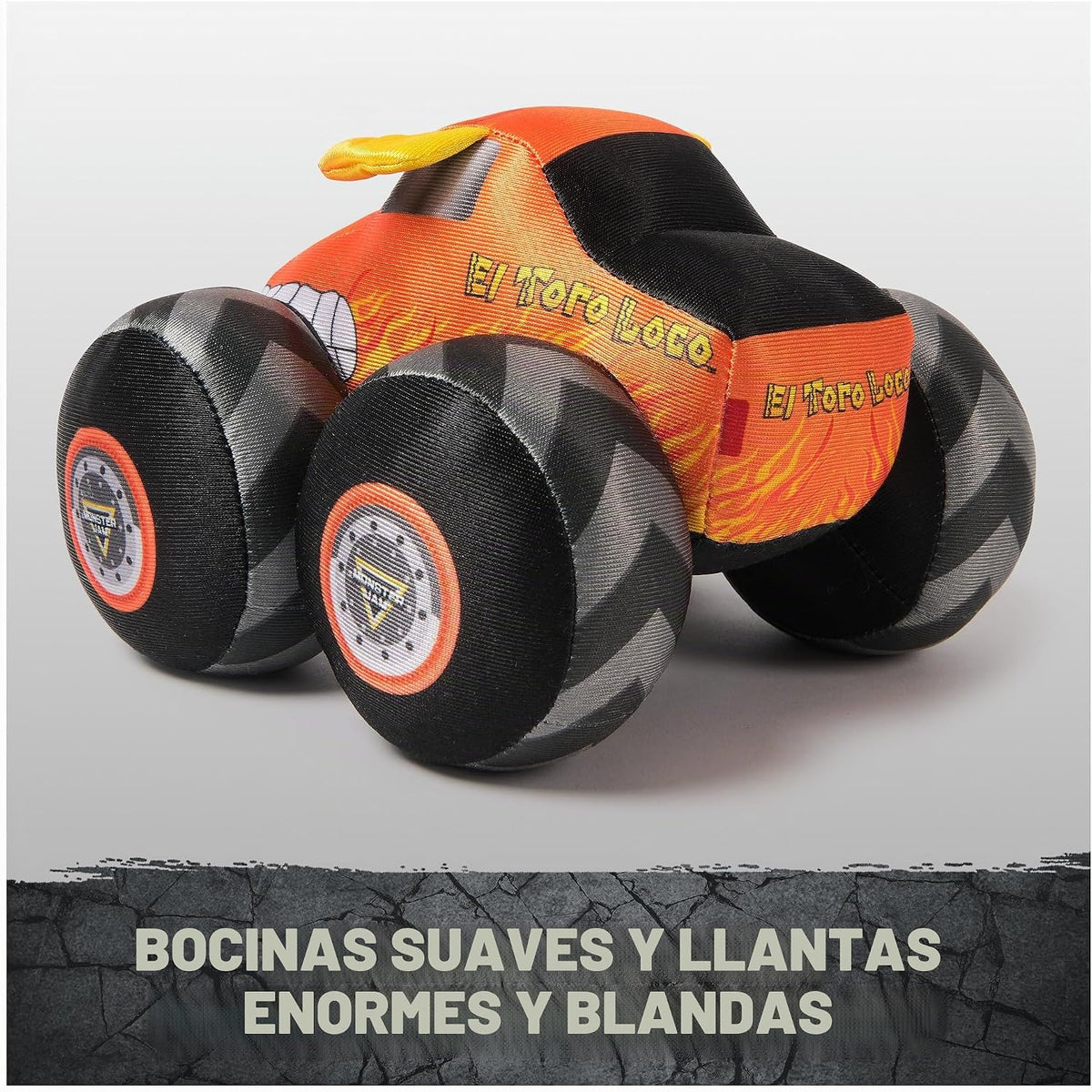 Monster Jam El Toro Loco Camión de peluche de 7 pulgadas con luces...