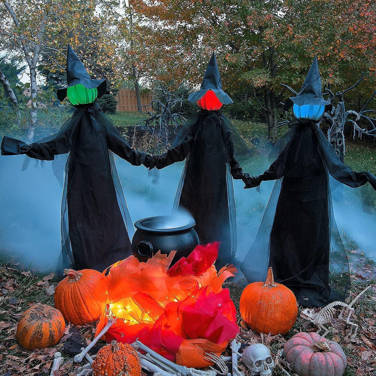 Dazzle Bright Decoraciones de Halloween, juego de 3 brujas de Hallo...
