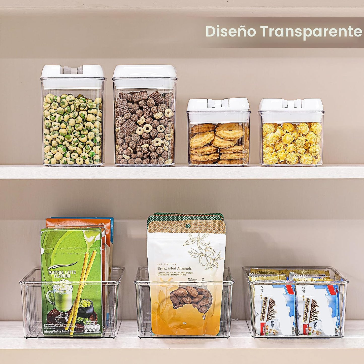 Vtopmart - Paquete de 8 recipientes organizadores de almacenamiento...