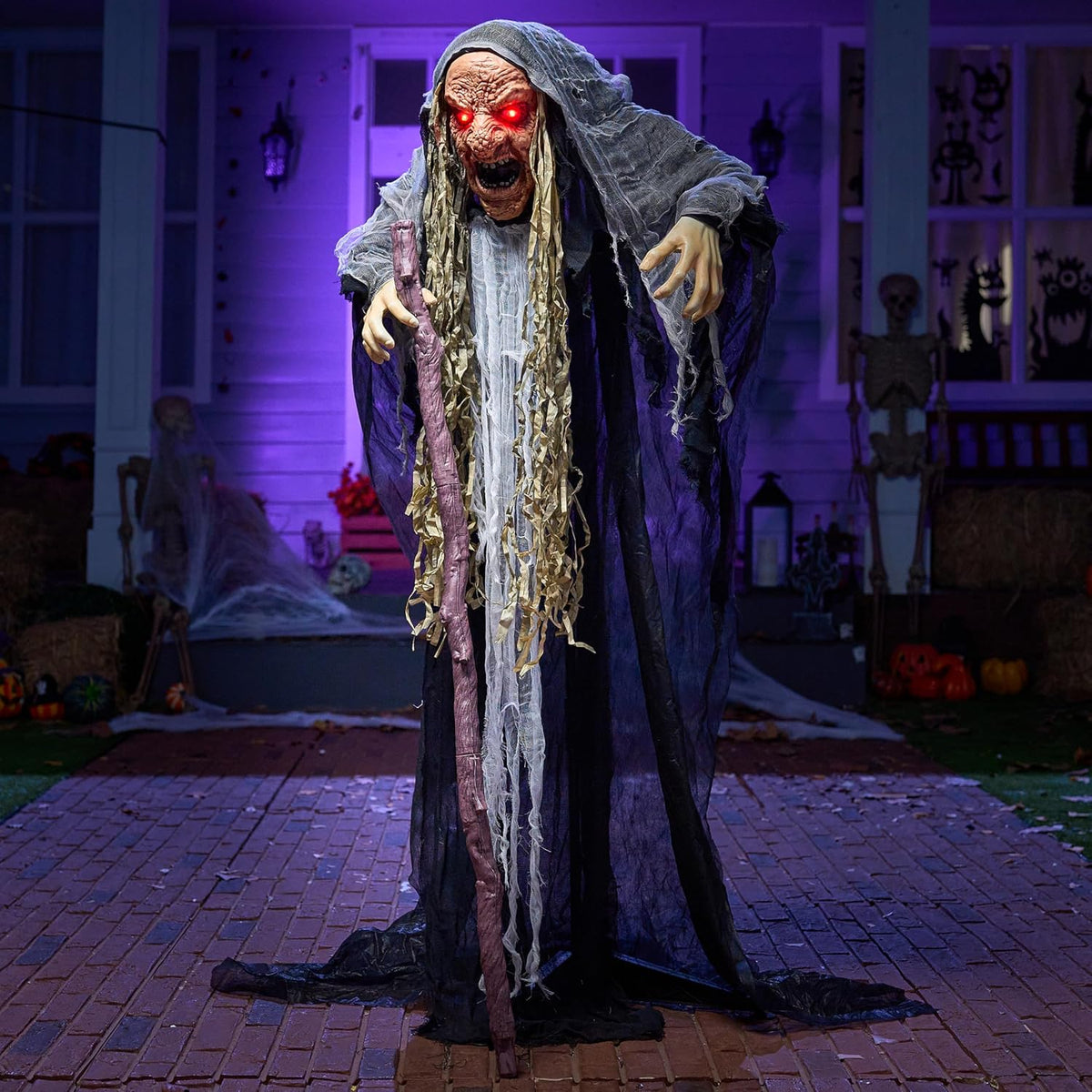 JOYIN Decoraciones de Halloween de 62 pulgadas para exteriores, ani...