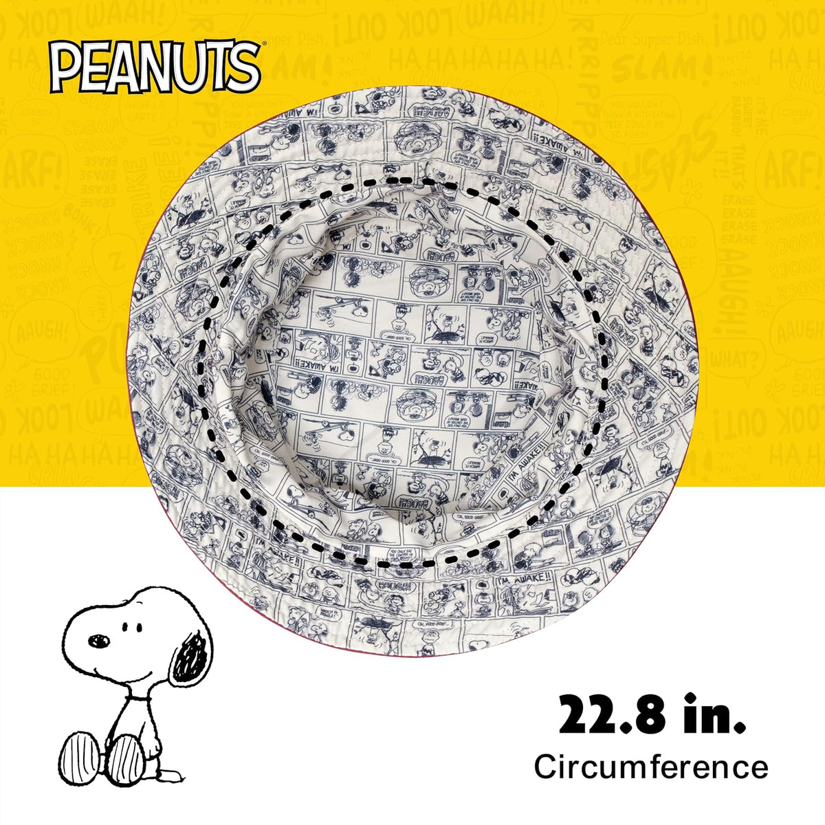 Concept One Peanuts Sleeping Snoopy - Gorro de mezclilla para adulto