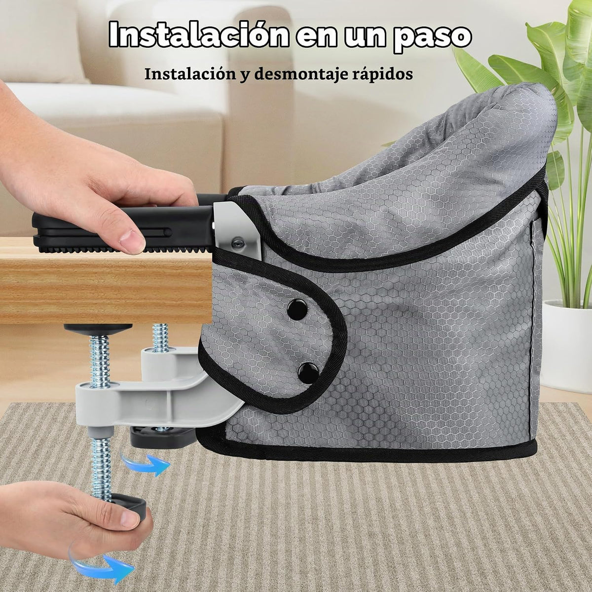 Toogel Silla alta de gancho, silla alta portátil para bebé, asiento...