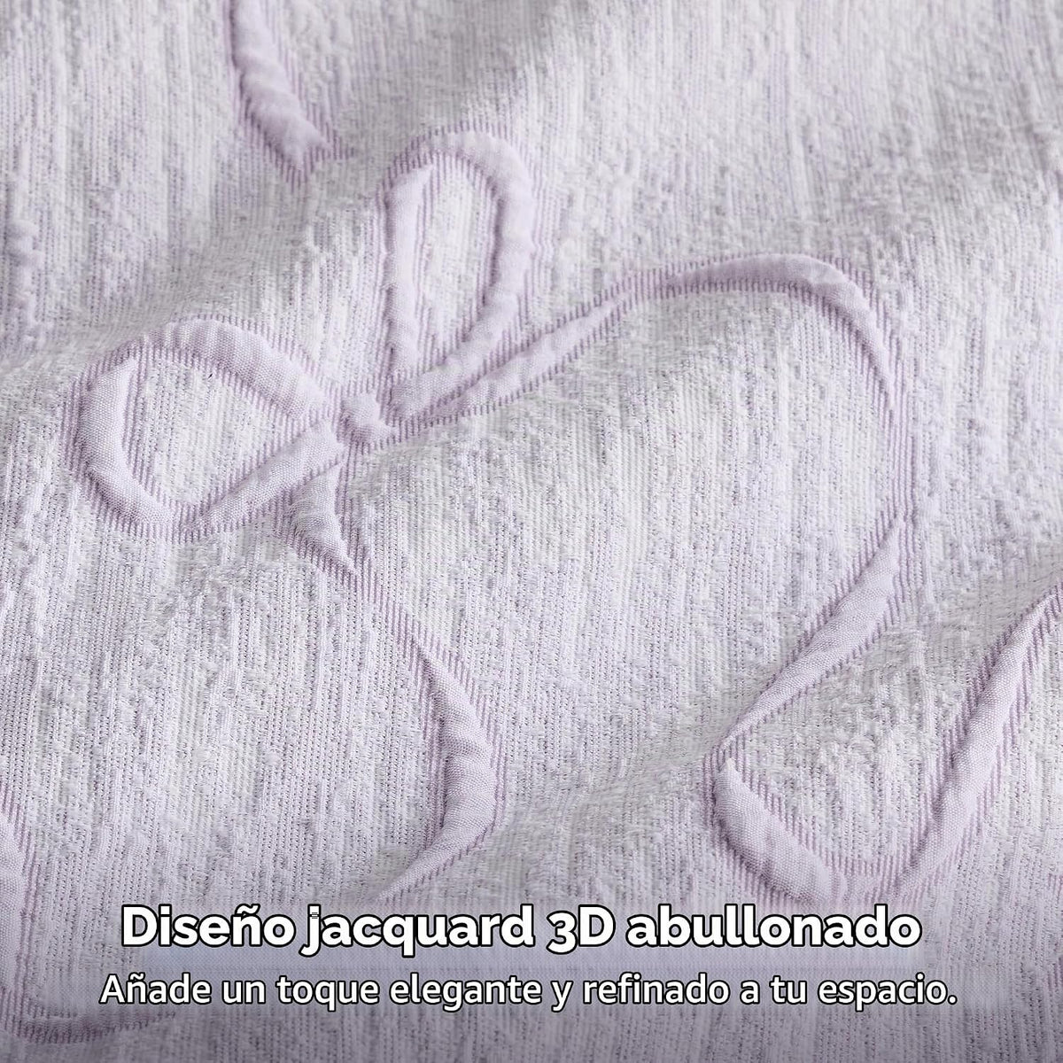 Bedsure - Juego de edredón de lavanda con bonito lazo, tamaño Queen...