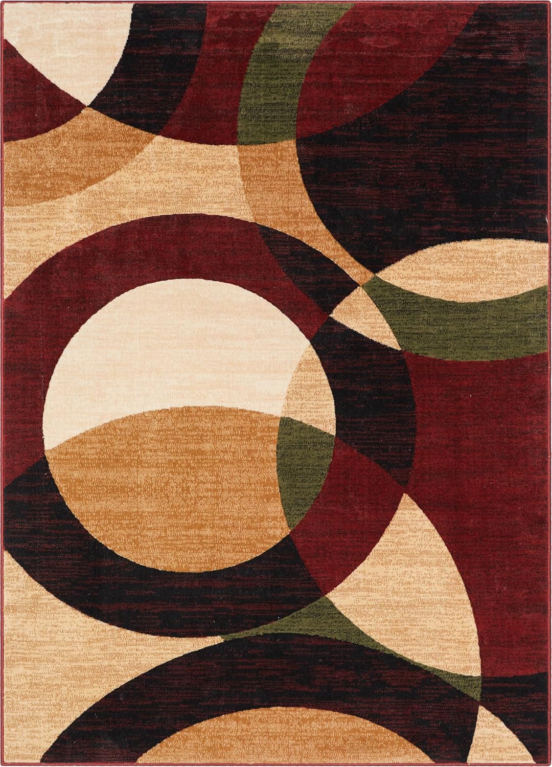 Well Woven Dulcet Bingo - Alfombra de Área geométrica moderna roja...