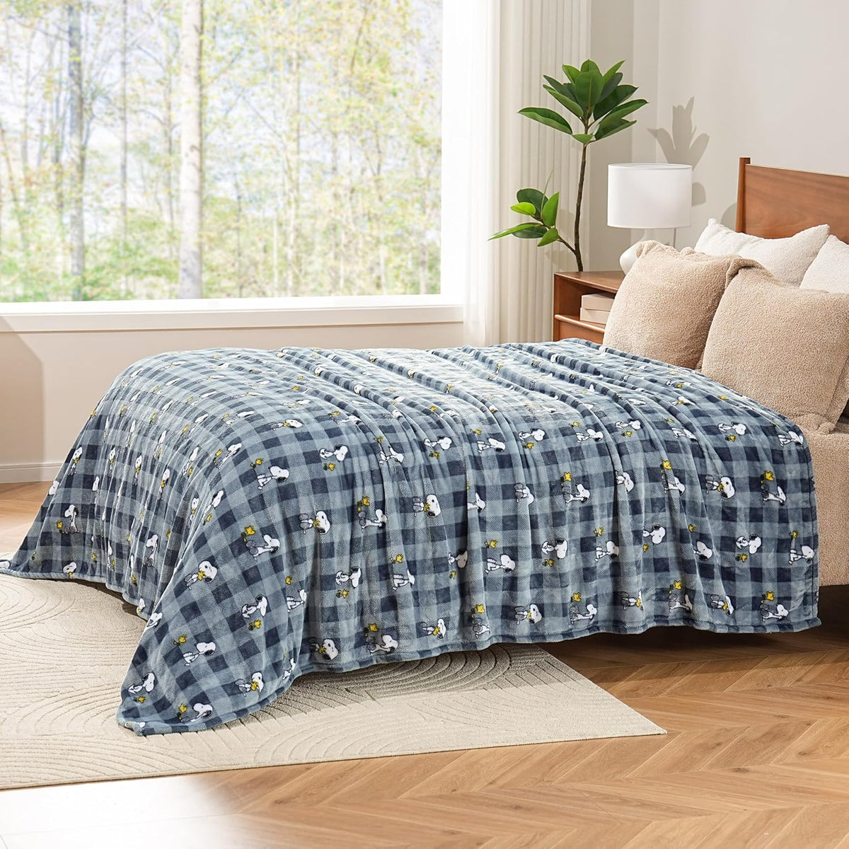 Berkshire Blanket Manta de terciopelo VelvetLoft® de Peanuts® con p...