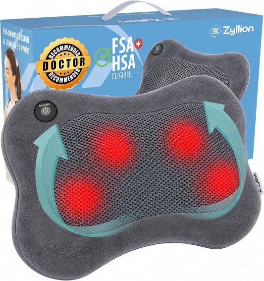 Zyllion ZMA-13 masajeador de espalda y cuello con calor para alivia...