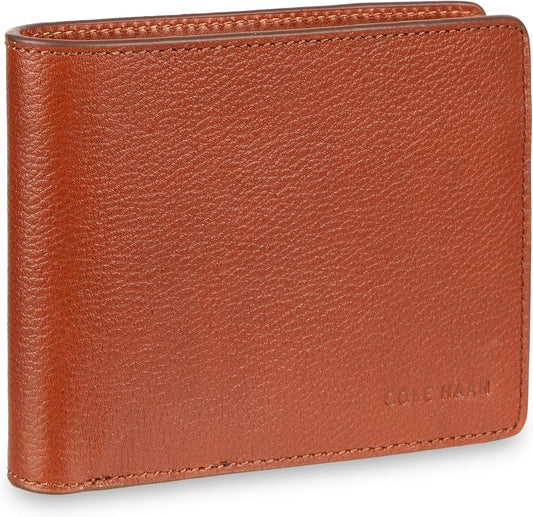 Cartera de cuero RFID para hombre de Cole Haan, plegable diaria