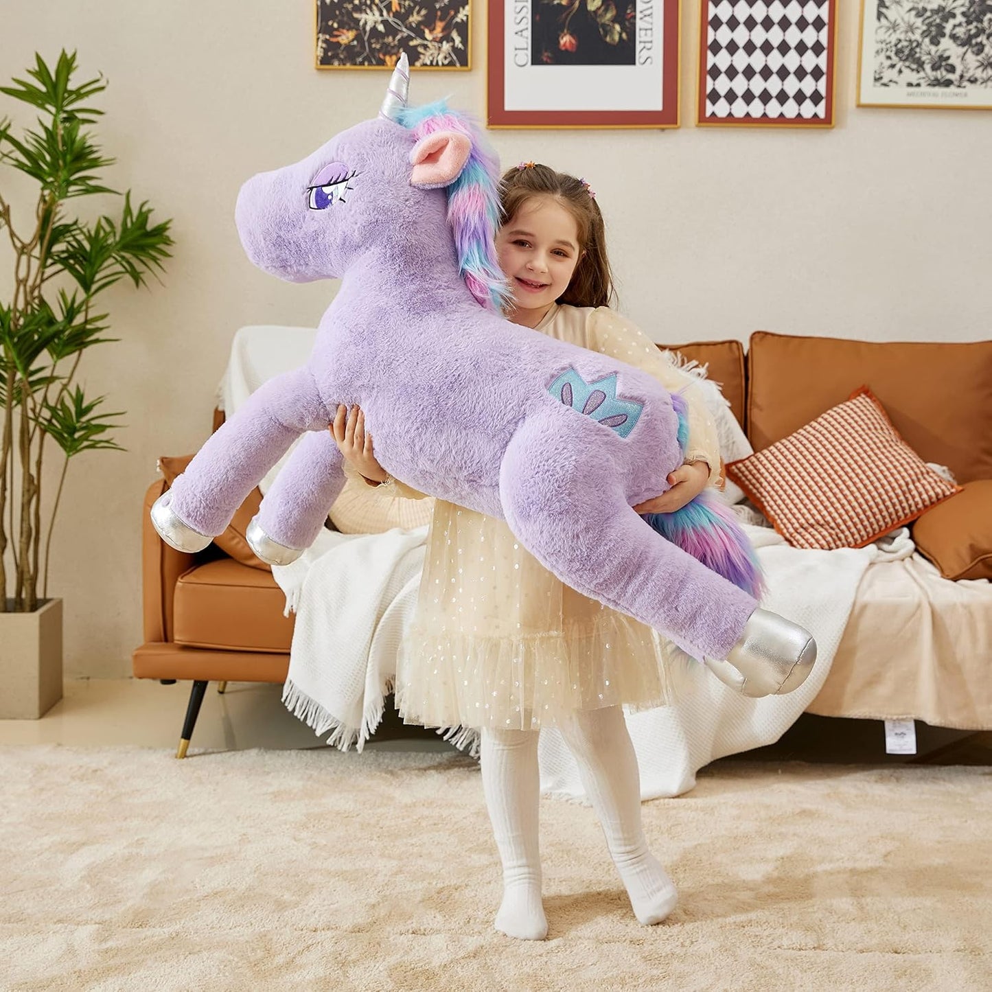 IKASA Animal de Peluche de Unicornio Gigante, Juguetes Suaves Grand...