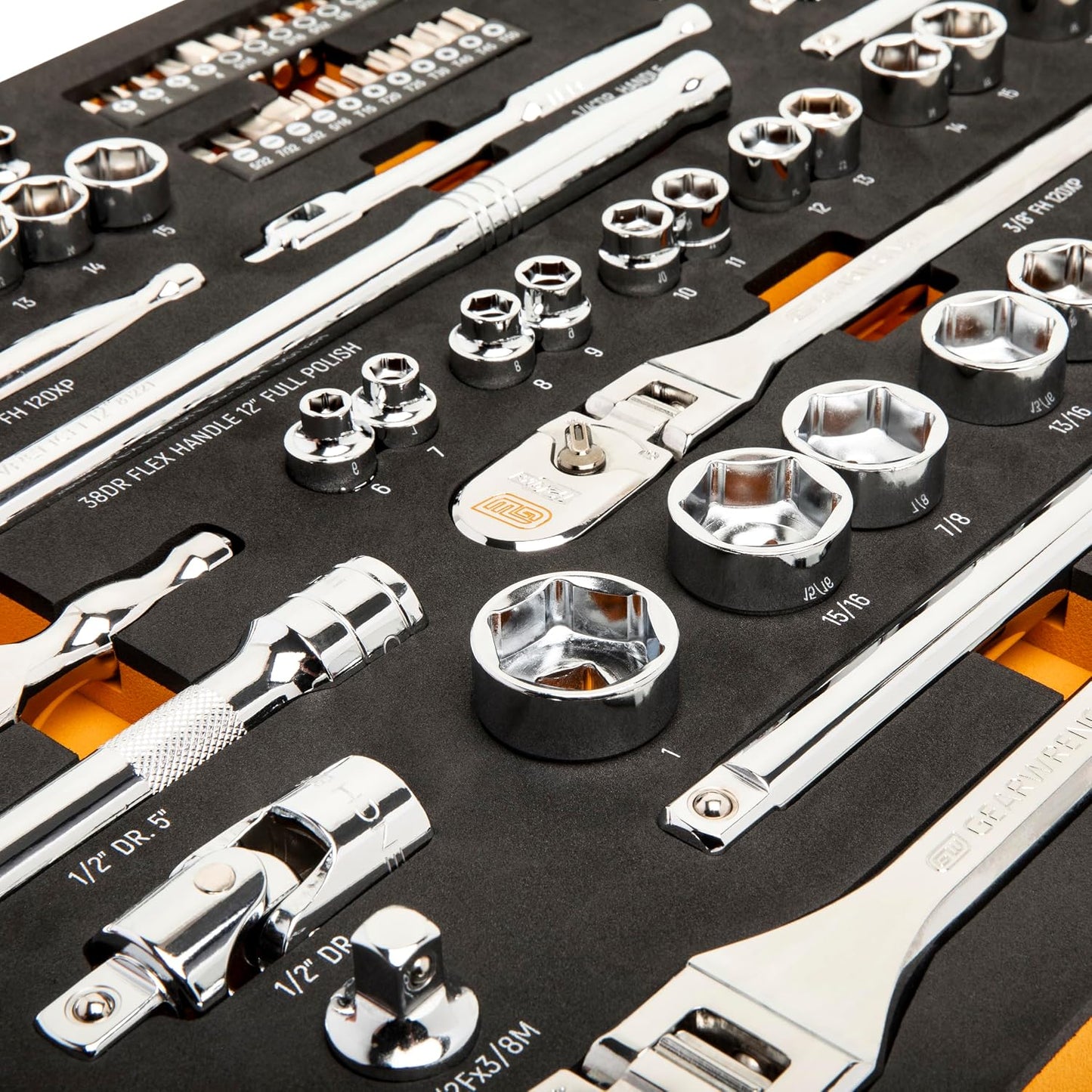 GEARWRENCH 89 piezas 1\/4", 3\/8" y 1\/2" Drive 120XP J...