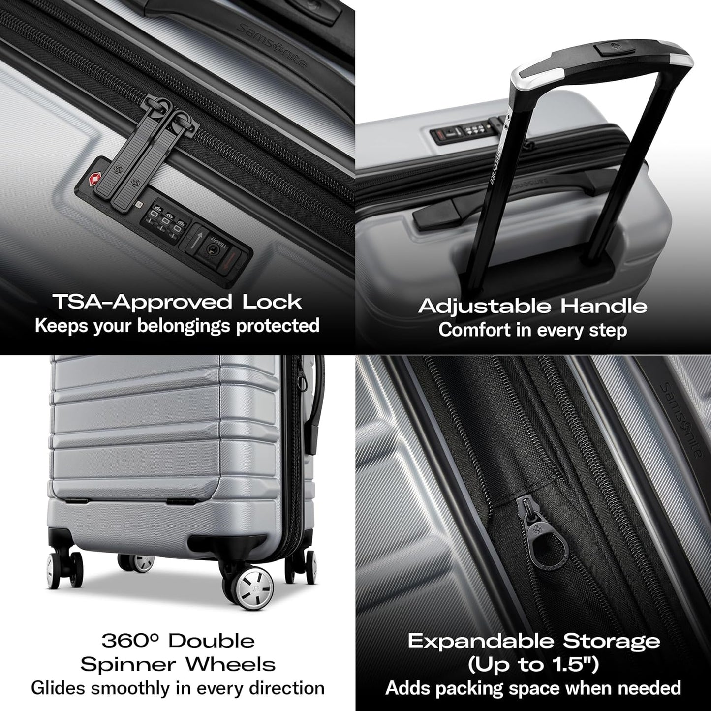 Samsonite Omni 2 - Equipaje rígido extensible con ruedas giratorias...