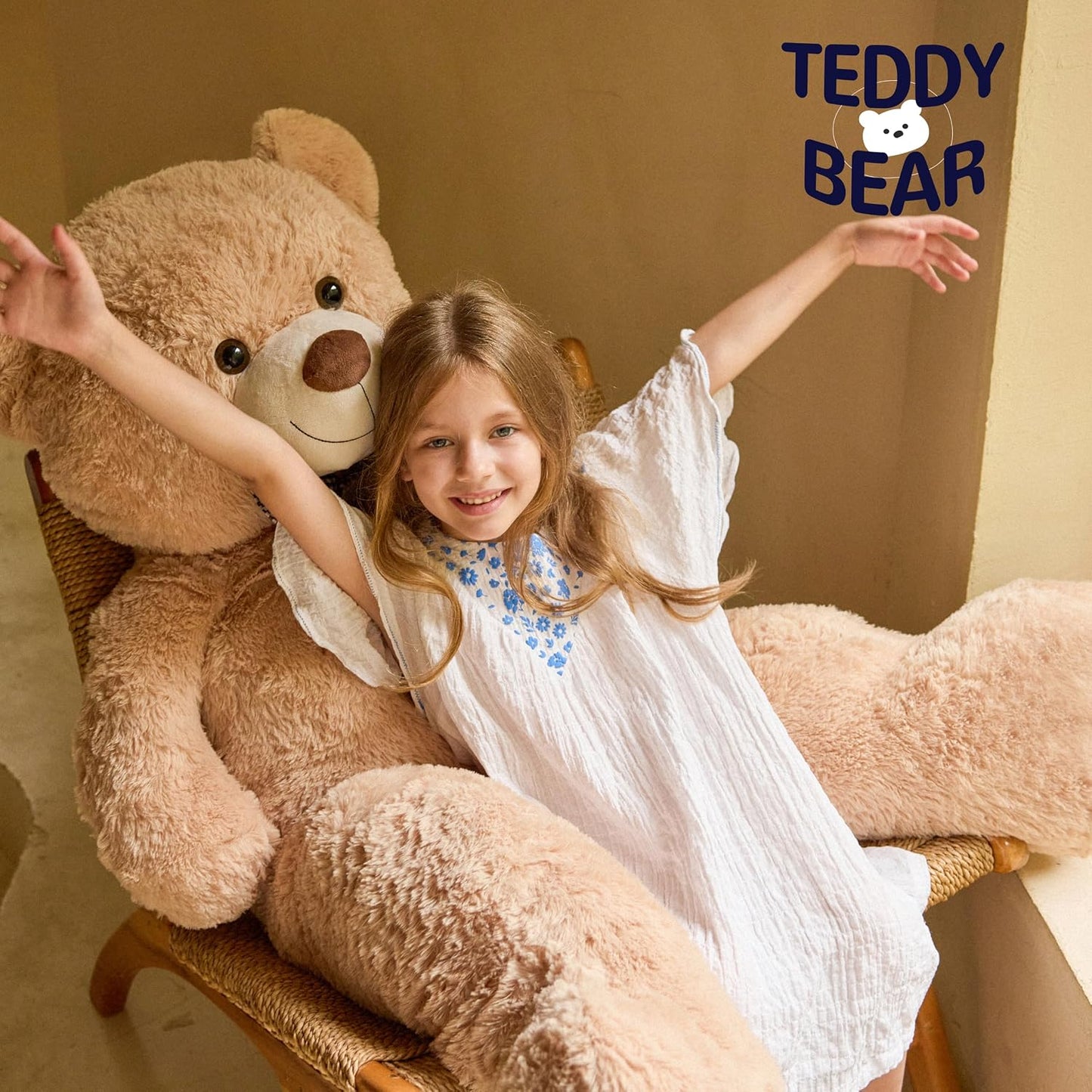 Oso de peluche gigante grande de 47 pulgadas, animales de peluche,...