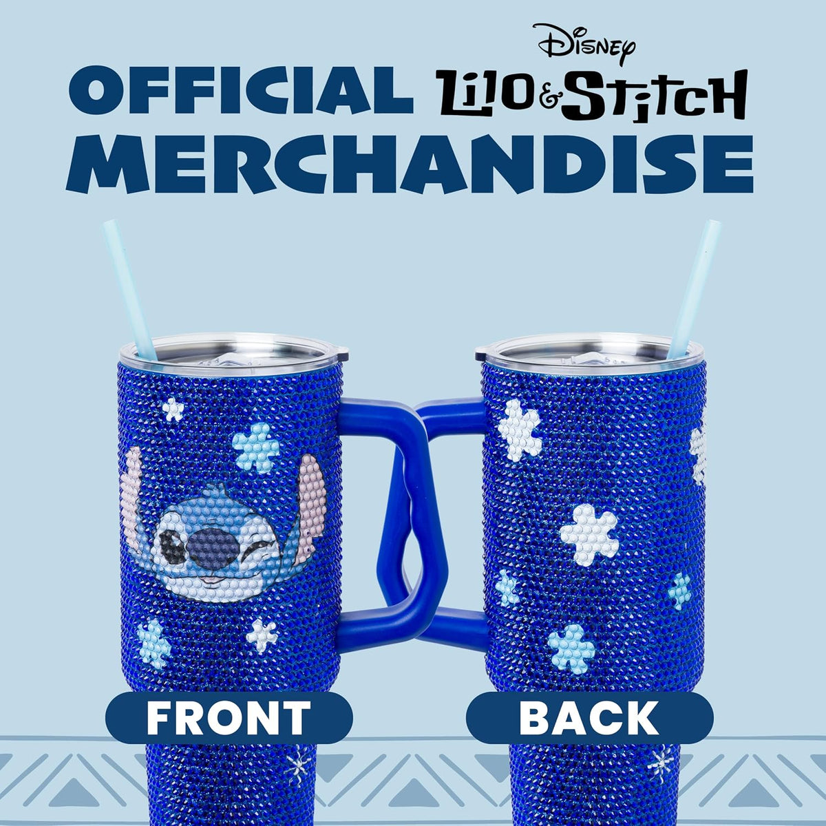 Silver Buffalo Disney Lilo and Stitch Wink, vaso de acero inoxidabl...