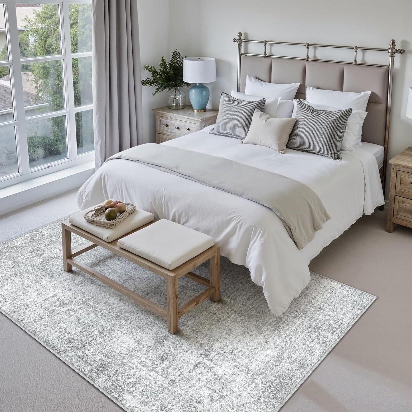 PureCozy Alfombra de 5 x 7 pulgadas Lavable Vintage para Sala de Es...