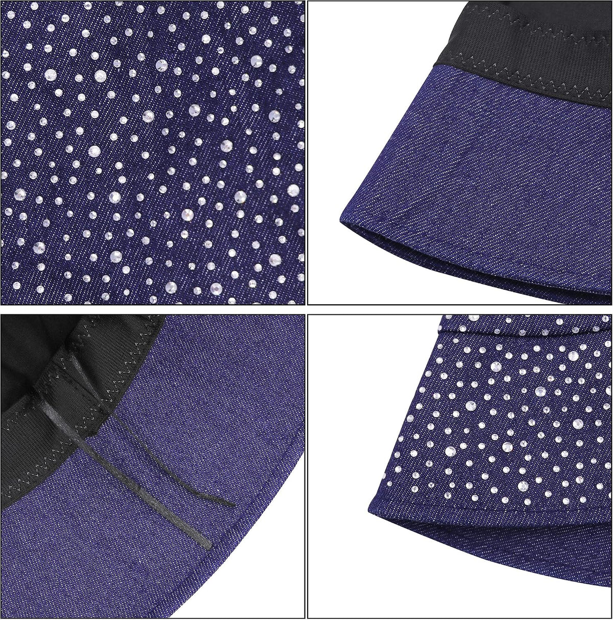 BOLLEY JOSS Sombrero de cubo brillante para mujer, sombrero de sol...