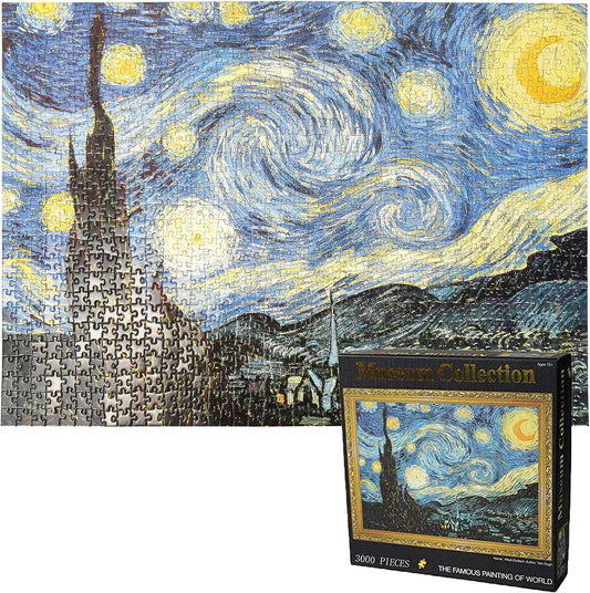 Rompecabezas de 3000 piezas, La noche estrellada por Van Gogh, romp...