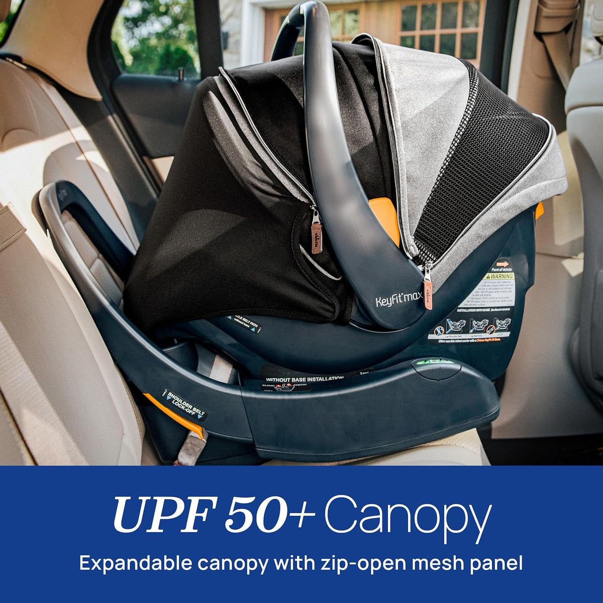 Chicco KeyFit Max Zip - Portabebés con cremallera y asiento de coch...