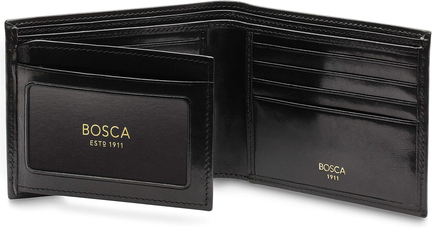 Bosca Bifold para hombre con tarjeta\/solapa de identificación, Neg...