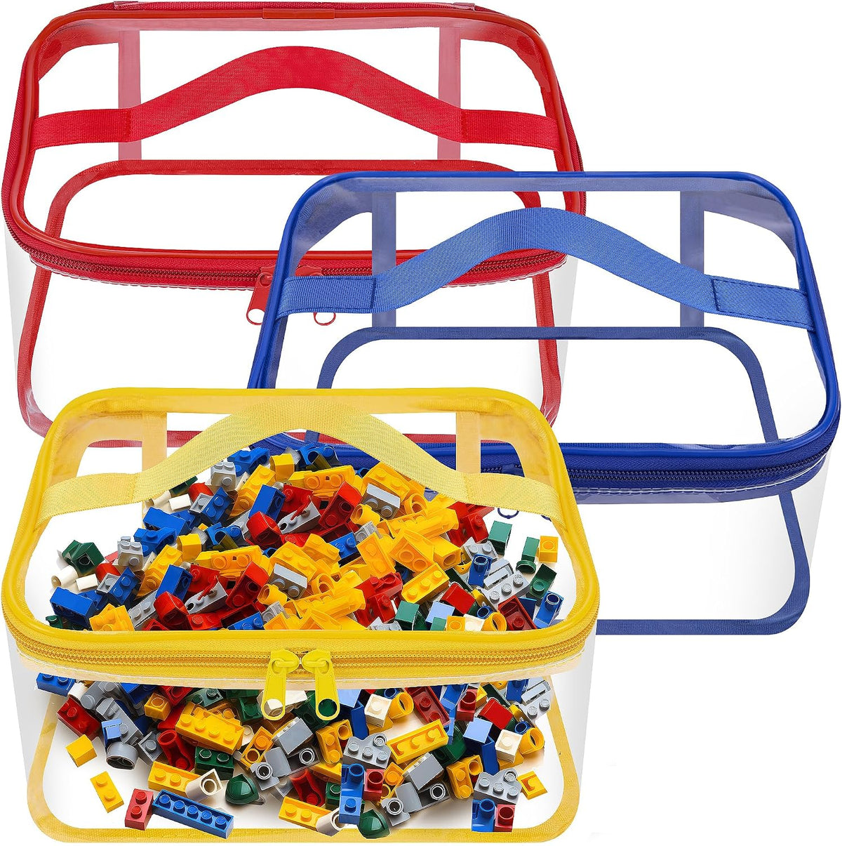 Paquete de 3 bolsas transparentes de almacenamiento de juguetes, 9....