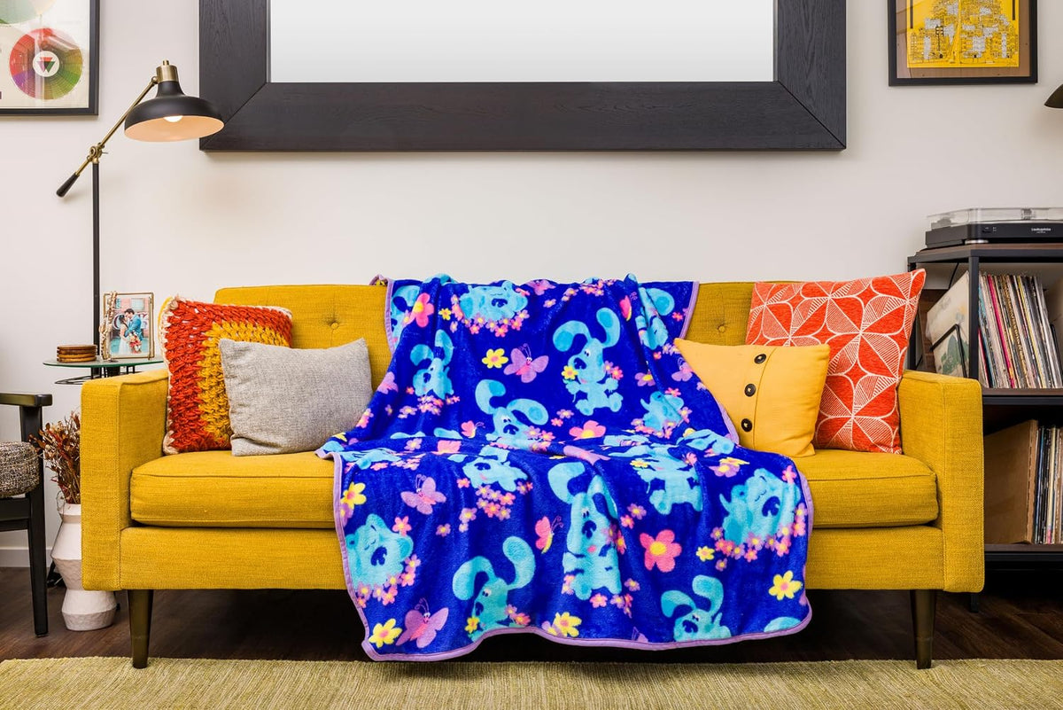 Silver Buffalo Blue's Clues Flowers, manta de forro polar, 45 x...