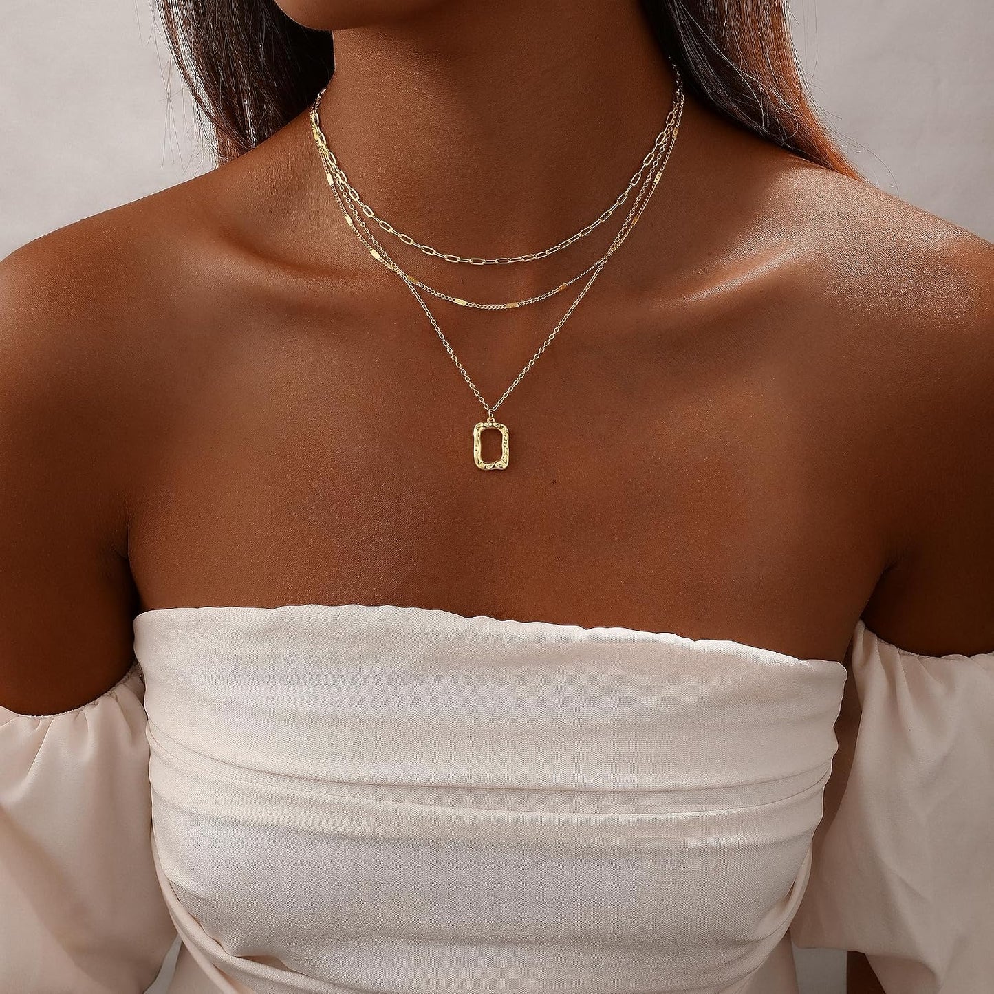 Remmocy Collar de Oro para Mujer Chapado en Oro de 14K Collar de Ba...