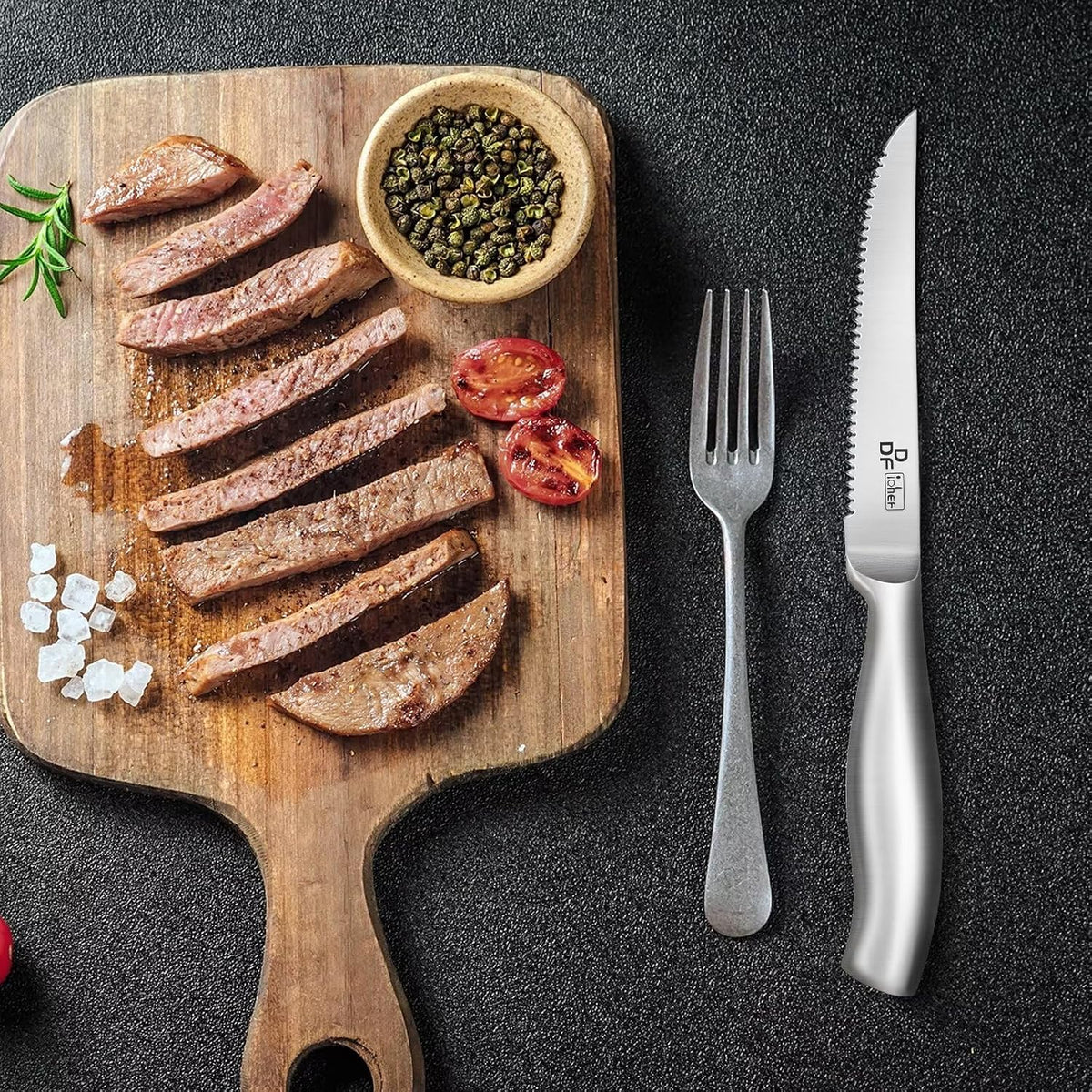 Juego de cuchillos para carne DDF iohEF, juego de 6 cuchillos para...