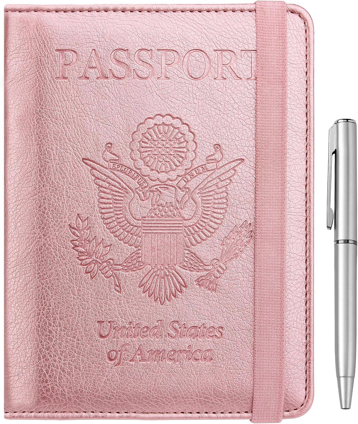 Walnew RFID - Funda para pasaporte, E-oro rosa), PASSPORT-1 | Funda...