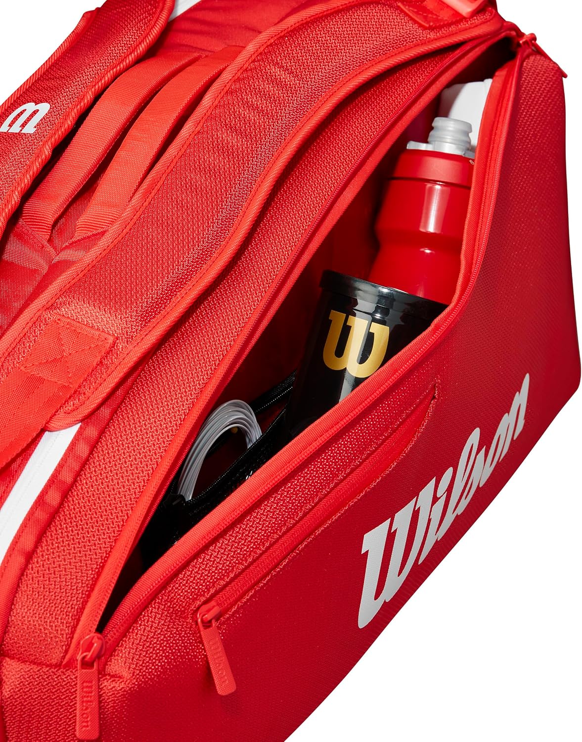 Wilson 2025 Super Tour - Bolsas para raquetas de tenis rojas - Rojo...