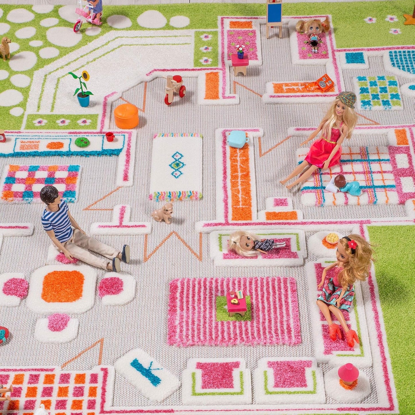 IVI - Alfombras educativa de juego 3D de 78 x 52.5 pulgadas para do...