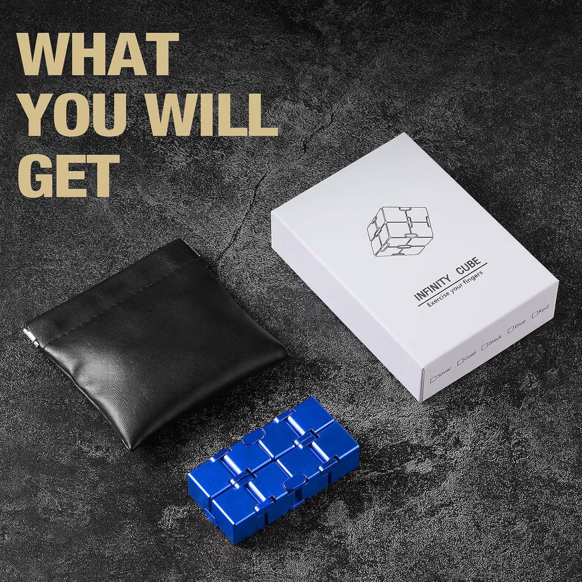 Cubo infinito de metal para adultos, juguete genial para el hogar,...