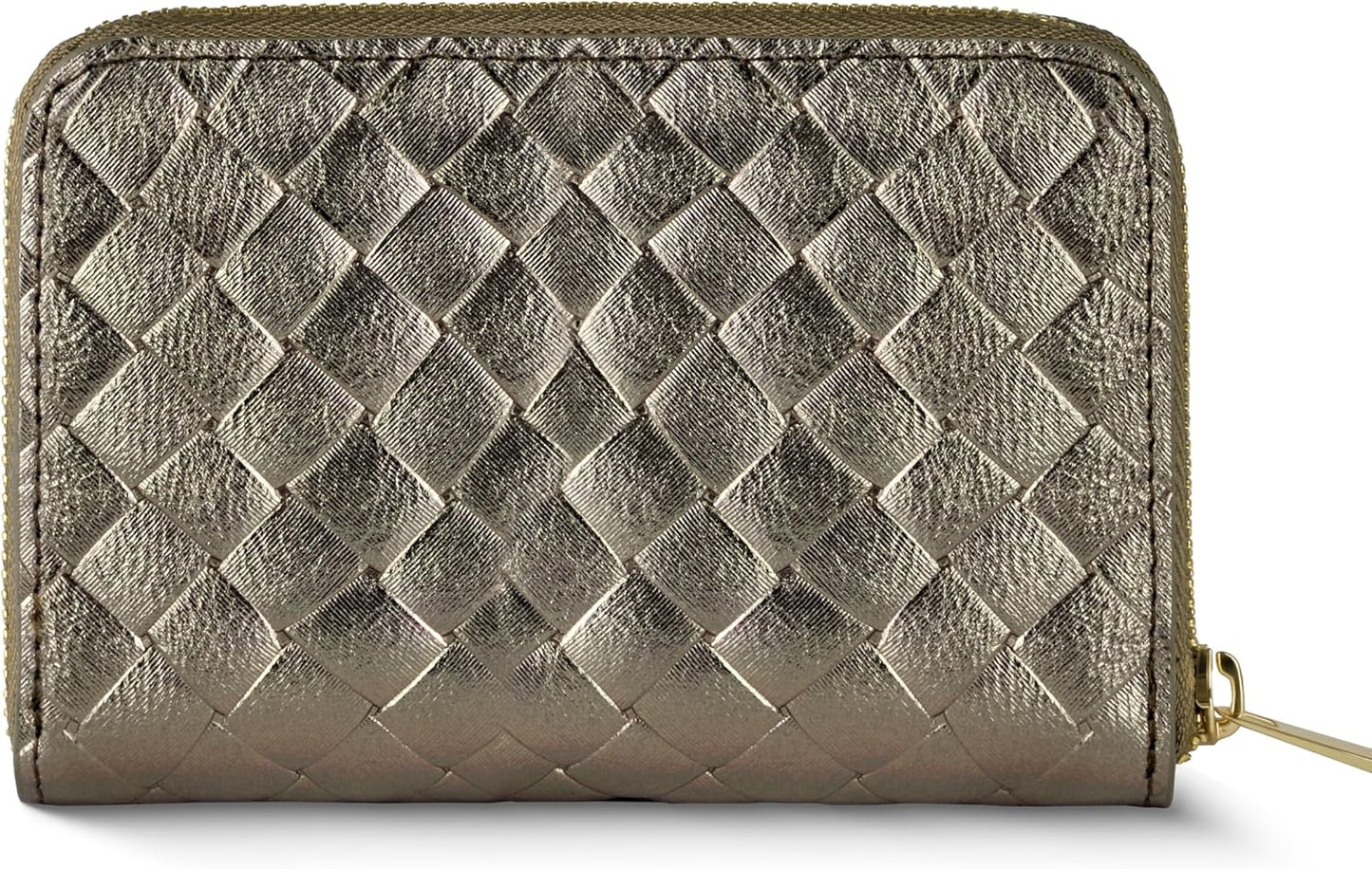 TAKEASY Cartera italiana de gamuza auténtica para mujer con tejido...