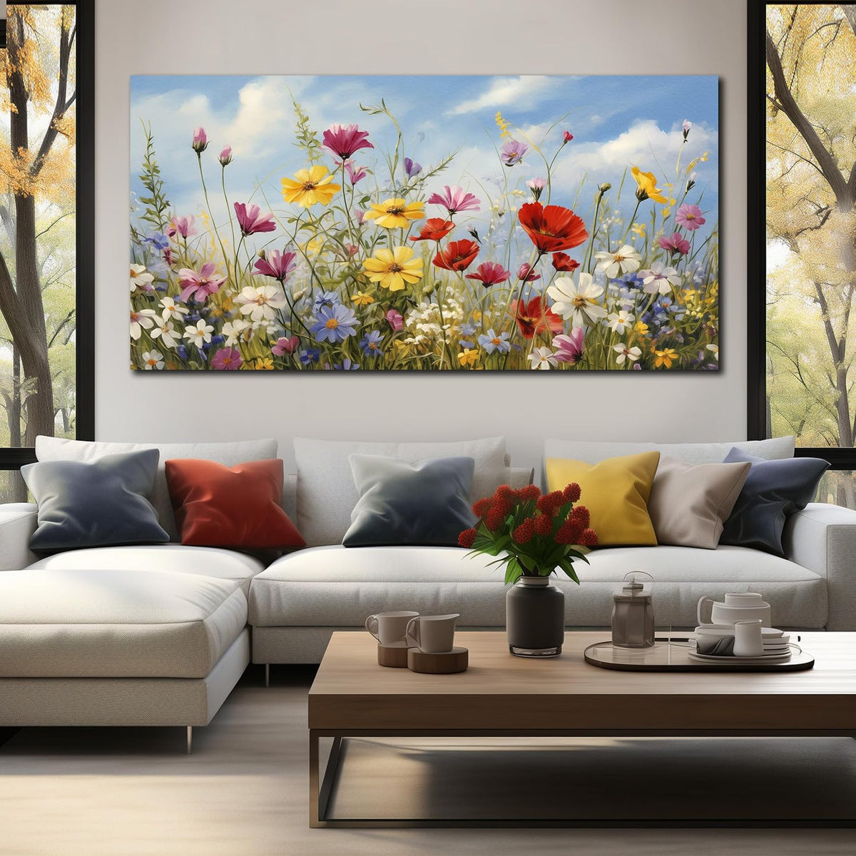 MDHKVPM Cuadros de flores para decoración de pared para dormitorio,...