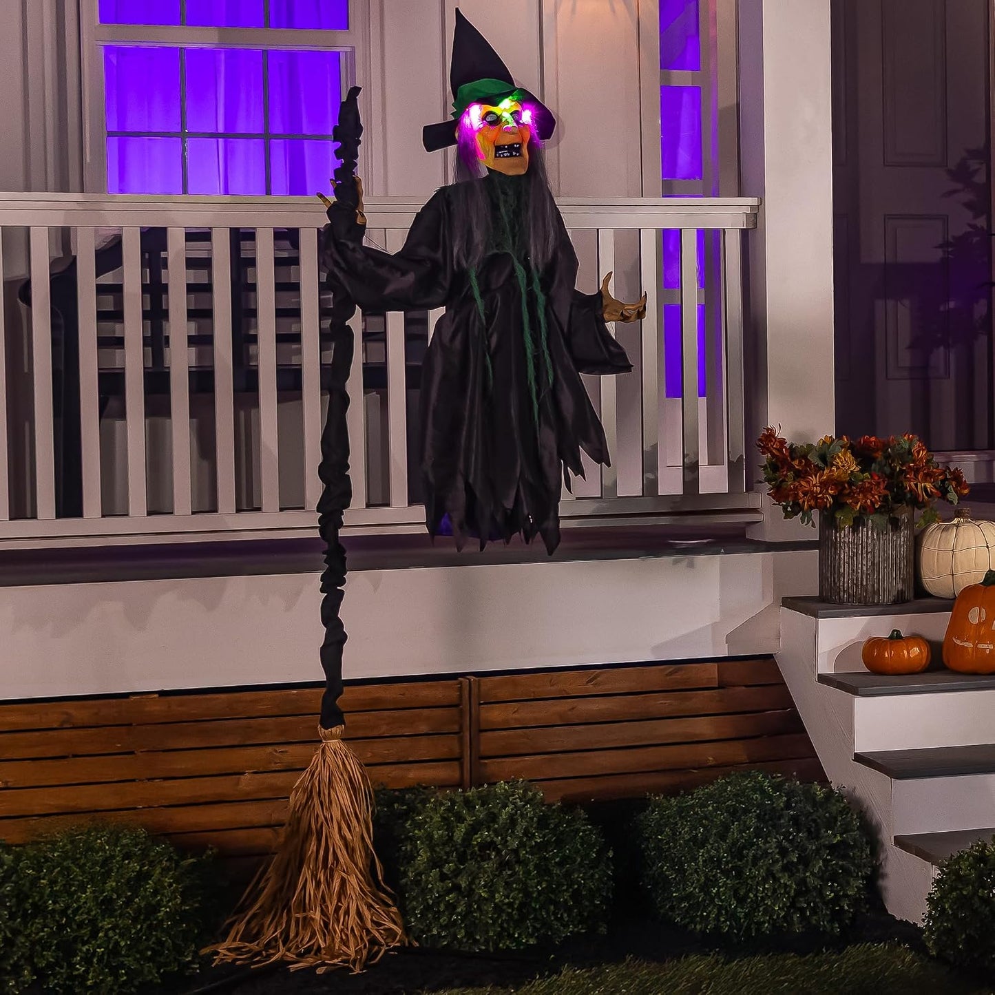 Evergreen Estaca de bruja voladora para decoración de Halloween al...
