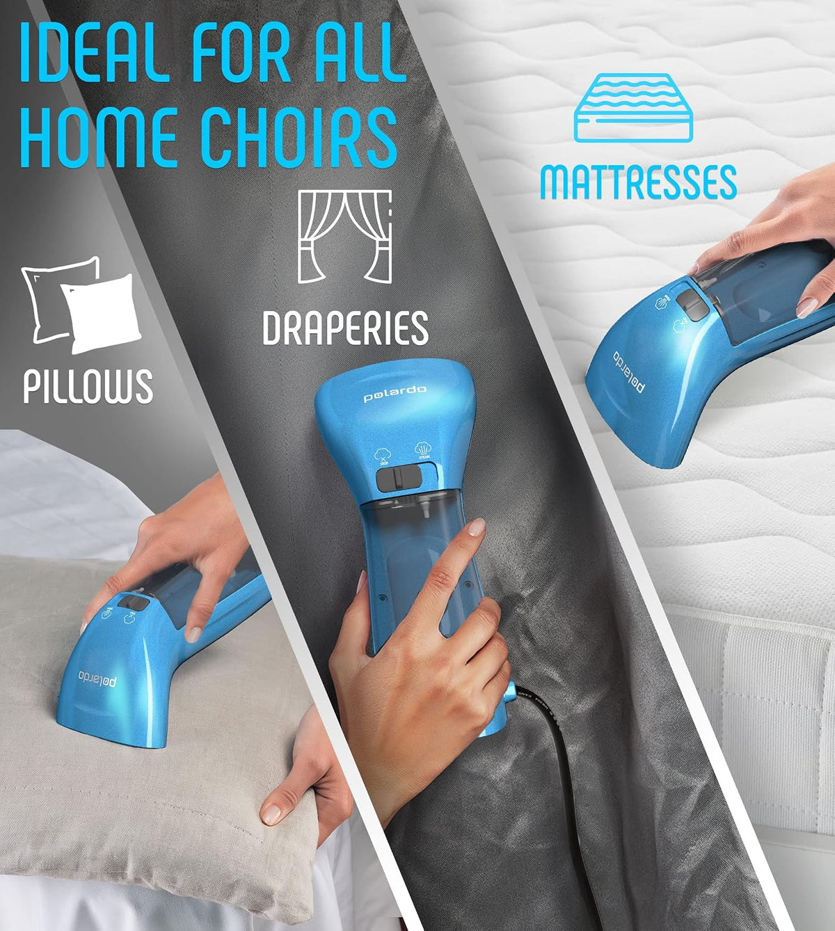 Vaporizador de Ropa Portátil para Viaje, Cabezal de Vapor de Metal,...