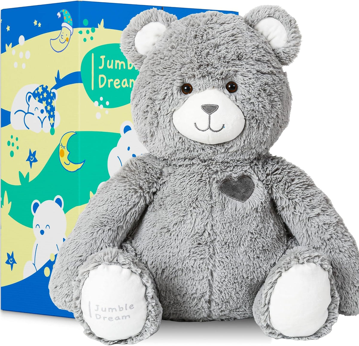 Jumble Dream Peluche de oso con peso, animal de peluche sensorial d...