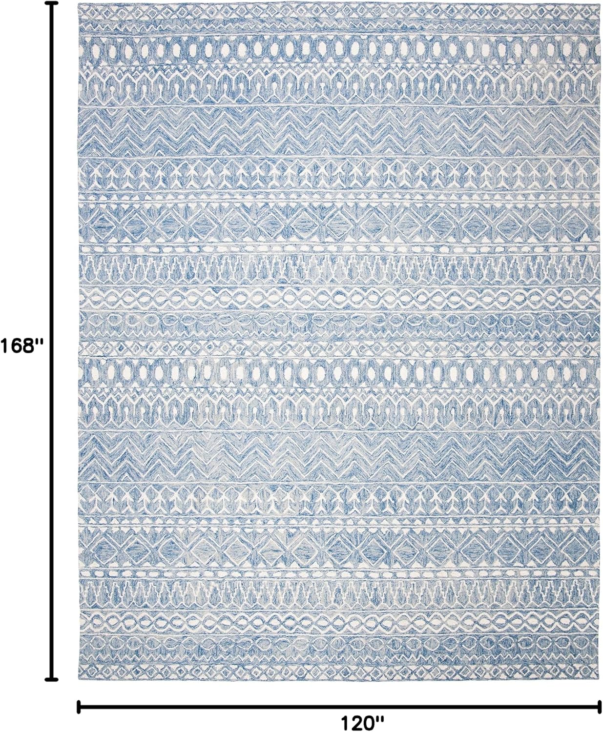 SAFAVIEH Micro-Loop Collection MLP502M - Alfombra de lana tribal ma...